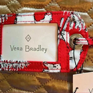 🆕 Vera Bradley Red Luggage Tag